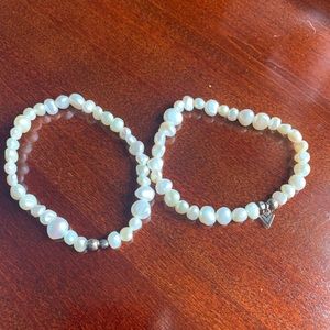 Silpada freshwater pearl stretch bracelets